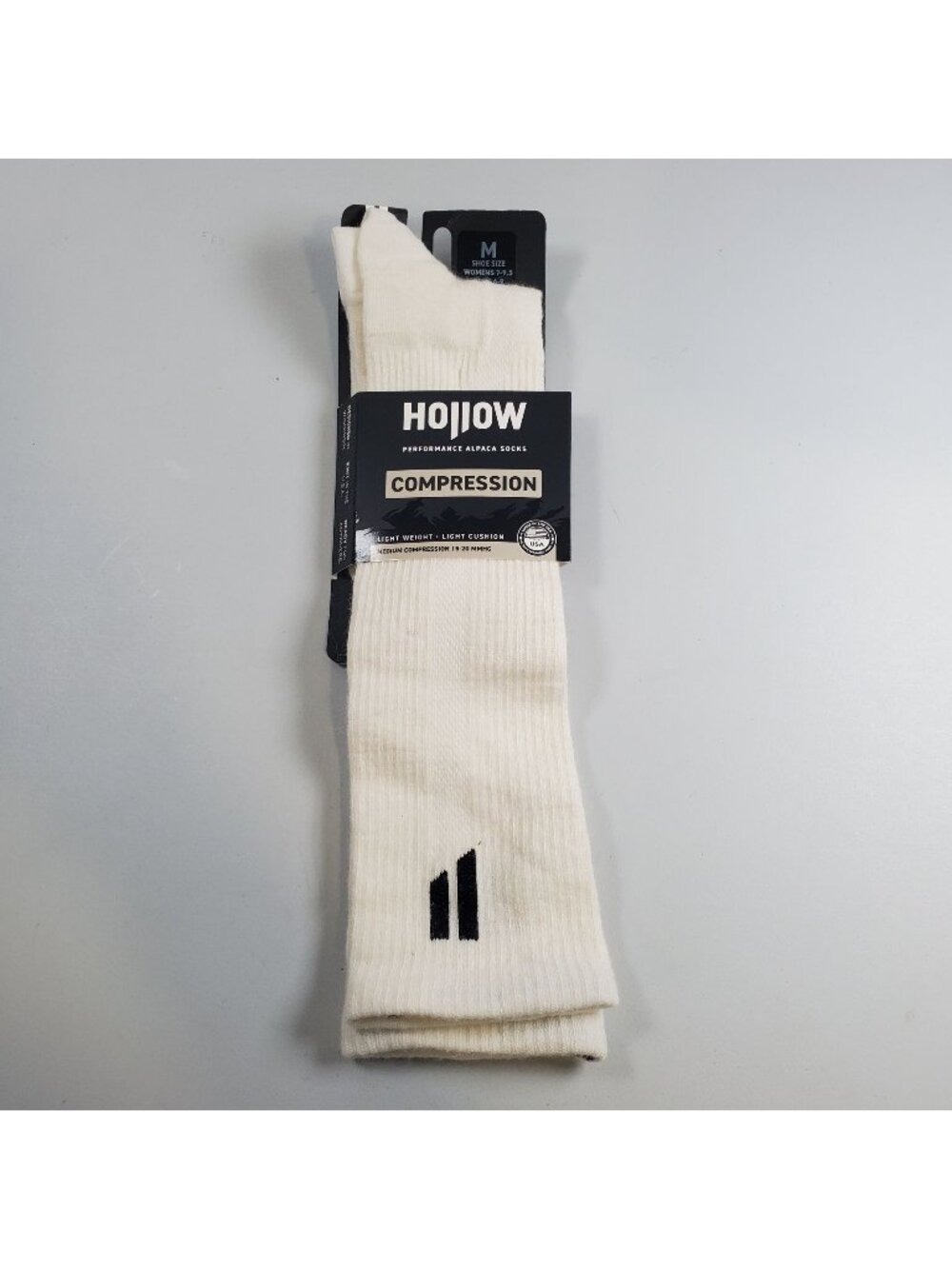 Hollow Performance Alpaca Socks Men Size Medium NWT Compression Knit White